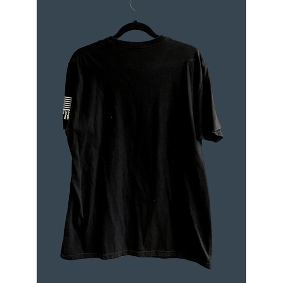 BROTHERS & ARMS- MENS BLACK COTTON GRAPHIC CREW NECK SHORT SLEEVE T-SHIRT SIZE L - Picture 2 of 7